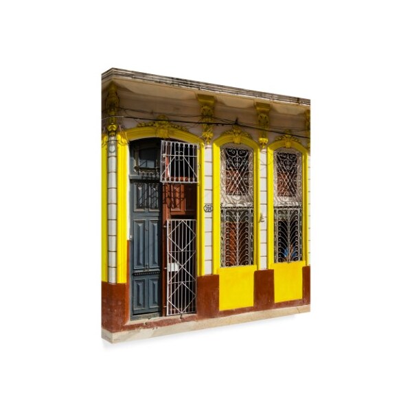 Philippe Hugonnard '708 Street Yellow Facade' Canvas Art,35x35